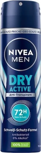 Nivea MEN Dry Active Deodorant Spray, 150ml