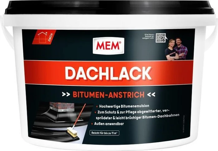 MEM Bitumen-Anstrich Dachlack schwarz, 5l
