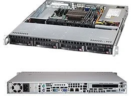 Supermicro SuperChassis 813MT-350CB, grau/schwarz, 1HE, 1x 350W