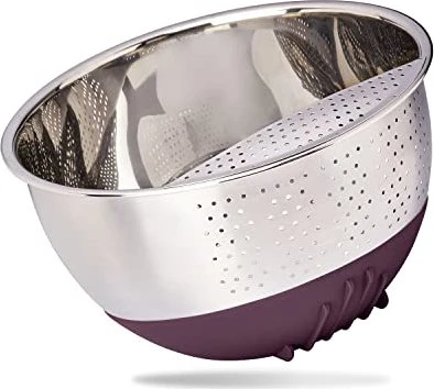 Reishunger Reis Waschschüssel Edelstahl 22cm aubergine