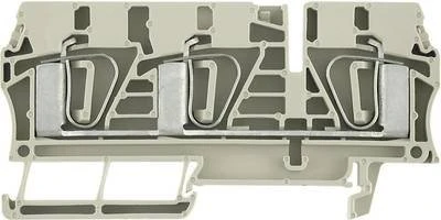 Weidmüller ZDU 6/3AN Durchgangs-Reihenklemme, Zugfederanschluss, 6 mm², 800 V, 41 A, dunkelbeige