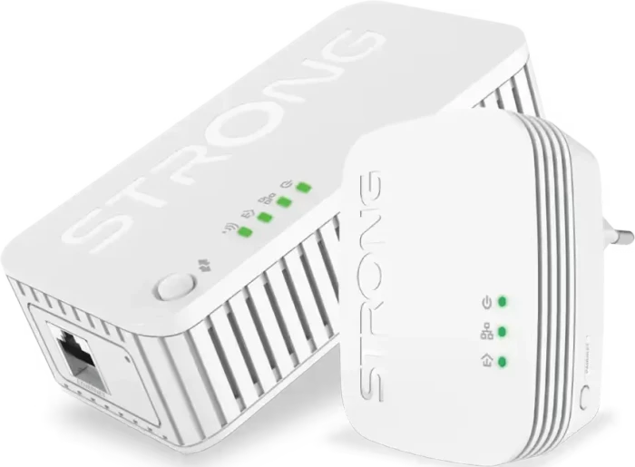 Strong Powerline 1000 Duo Wi-Fi Mini, Powerline/WLAN-Access Point und Powerline-Adapter Set, 2er-Bundle
