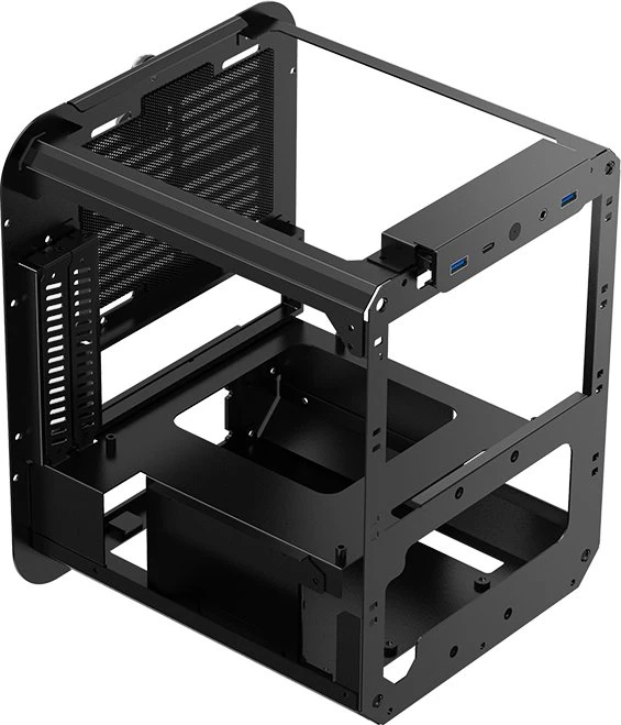 Jonsbo Jonsplus BO 100, schwarz, Glasfenster, Mini-ITX