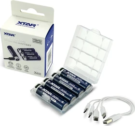 Xtar Rechargeable USB-C Mignon AA Li-Ion 2450mAh, 4er-Pack