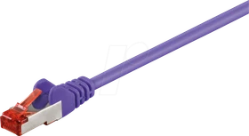 goobay Patchkabel, Cat6, S/FTP, RJ-45/RJ-45, 0.25m, violett