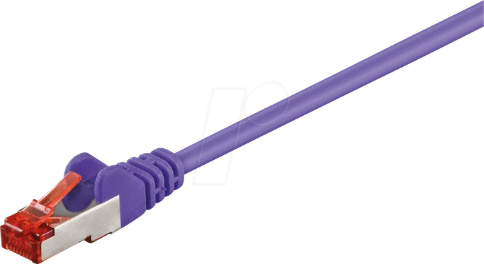 goobay Patchkabel, Cat6, S/FTP, RJ-45/RJ-45, 0.25m, violett