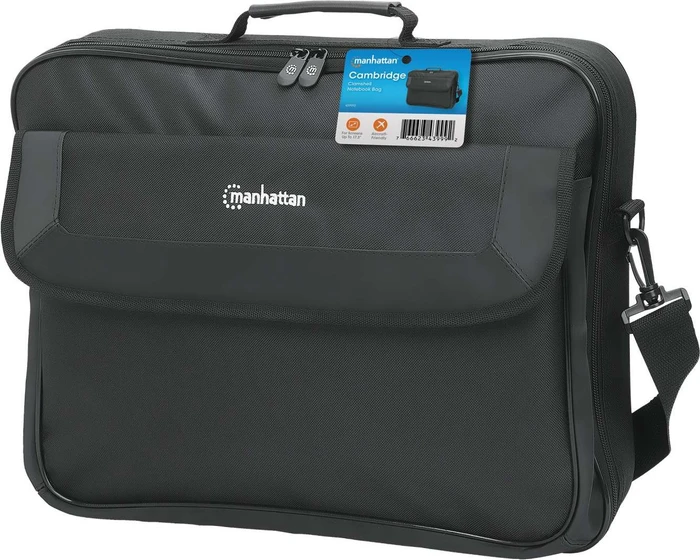 Manhattan Cambridge Clamshell 17.3" Notebooktasche schwarz