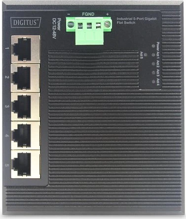 Digitus Professional DN-651 Industrial Railmount Gigabit Switch, 5x RJ-45