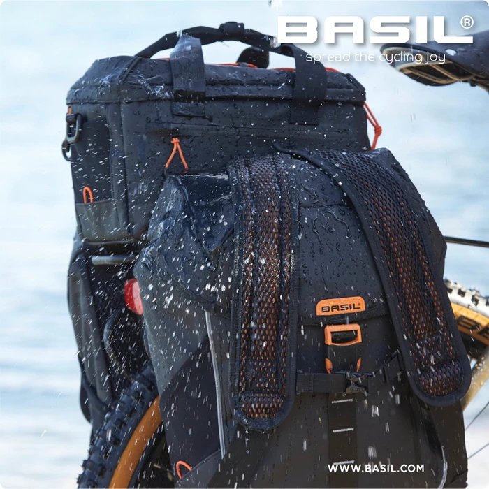 Basil Miles Tarpaulin Backpack Gepäcktasche schwarz/orange