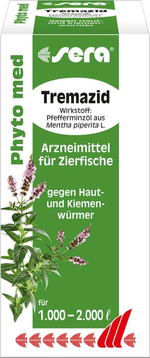 sera Phyto med Tremazid gegen Haut und Kiemenwürmer, 100ml