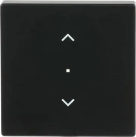Busch-Jaeger Wippe 1-fach mit Symbol "Jalousie", schwarz matt