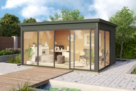 Lasita Maja Domeo 4 Gartenhaus carbongrau