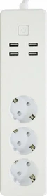 Woox Smart Multi-Plug 3-fach, 3680W, 4x USB-A, Smart-Steckdosenleiste (R4028)