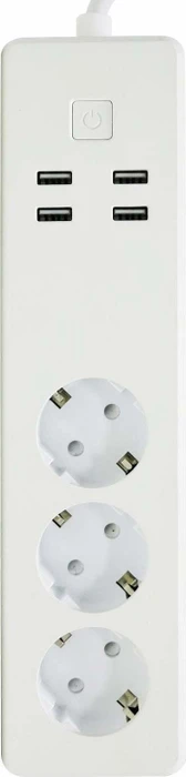 Woox Smart Multi-Plug 3-fach, 3680W, 4x USB-A, Smart-Steckdosenleiste