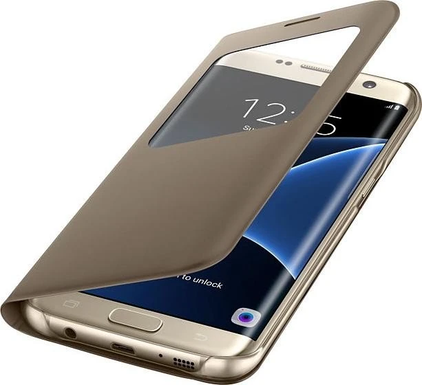 Samsung S-View Cover für Galaxy S7 Edge gold