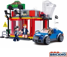 Sluban Town City Scene Car Dealer