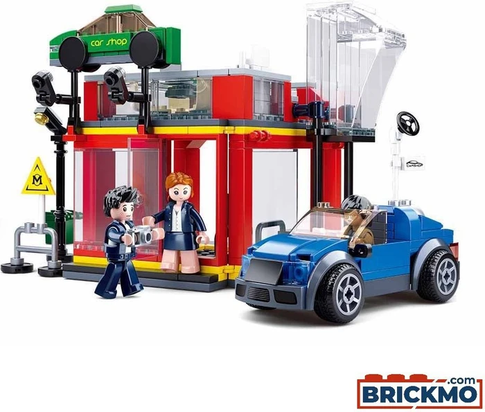 Sluban Town City Scene Car Dealer