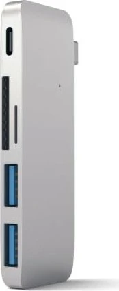 Satechi silver Dual-Slot-Cardreader, USB-C 3.0 [Stecker]