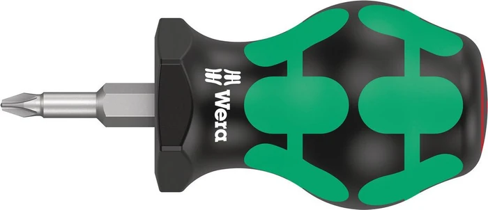 Wera Kraftform Plus Serie 300 350 PH Stubby Kreuzschlitz Schraubendreher, PH1x25mm