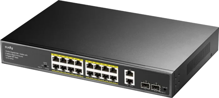 Cudy GS20 Rackmount Gigabit Switch, 18x RJ-45, 2x SFP, 120W PoE+