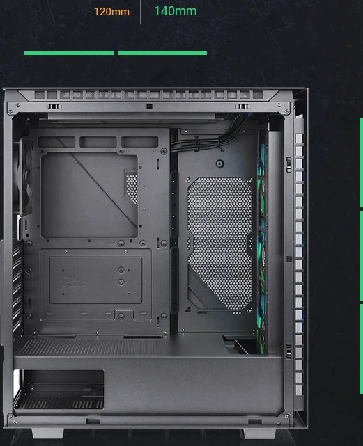 Thermaltake Divider 500 TG ARGB, schwarz, Glasfenster