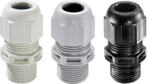 Wiska ESKV-L 20 LT BK Kabelverschraubung LowTemp, Kunststoff, M20, RAL 9005, langes Anschlussgewinde