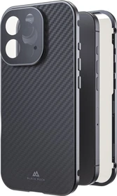 Black Rock 360° Glass Case für Apple iPhone 16 Pro Carbon