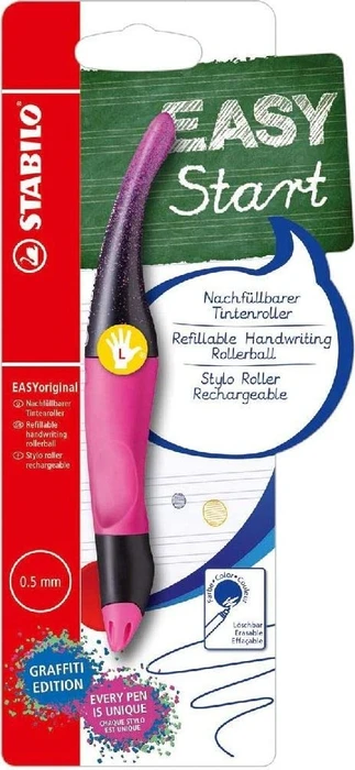 STABILO EASYoriginal Tintenroller (Mine) graffiti pink, Linkshänder, Blister