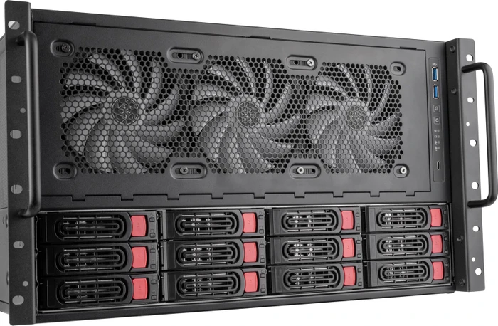 SilverStone RM61-312, schwarz, 6HE, ATX