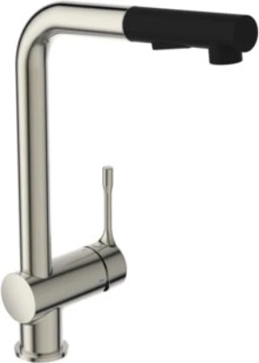 Ideal Standard Ceralook hoher Auslauf mit 2-Funktionsbrause edelstahl/schwarz