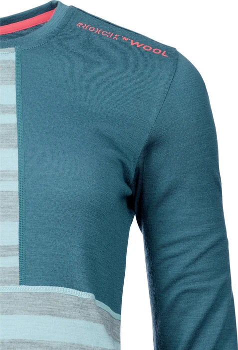 Ortovox 185 Rock'N'Wool Funktionsshirt langarm ice waterfall (Damen)