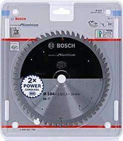 Bosch Professional Standard for Aluminium Kreissägeblatt 56Z, 184x1.5x16mm, 1 Stück