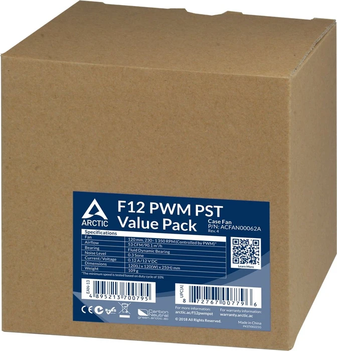 ARCTIC F12 PWM PST, 120mm, 5er-Pack