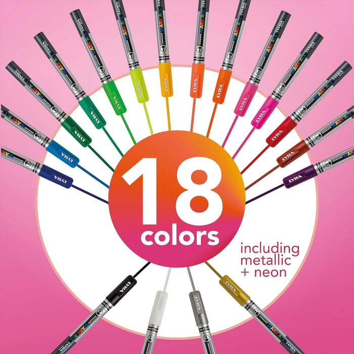 Lyra Graduate Mark All Permanentmarker 2mm sortiert, 12er-Set, Box