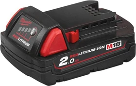 Milwaukee M18 B2 Werkzeug-Akku 18V, 2.0Ah, Li-Ionen [2.0Ah] [36Wh]