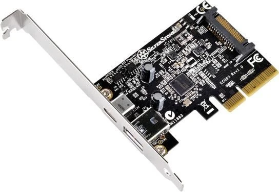 SilverStone ECU03, 1x USB-A 3.1, 1x USB-C 3.1, PCIe 2.0 x2