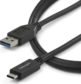 StarTech USB 3.1 Kabel, USB-C 3.1 [Stecker]/USB-A 3.1 [Stecker] schwarz, 1m (USB31AC1M)