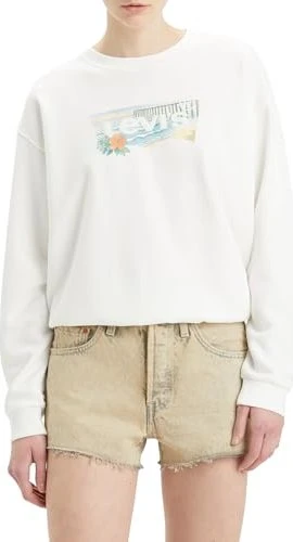 Levi's Everyday mit Grafik Sweatshirt doch by the beach/bright white (Damen)