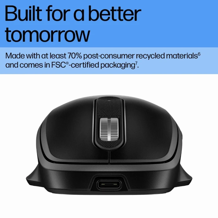 HP 515 Ultra-Fast Rechargeable Wireless Mouse, schwarz, USB
