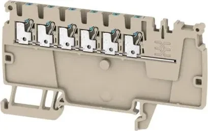 Weidmüller AAP11 1.5 LI BL Verteiler-Reihenklemmen, PUSH IN, 1.5 mm², 500 V, 17.5 A, dunkelbeige
