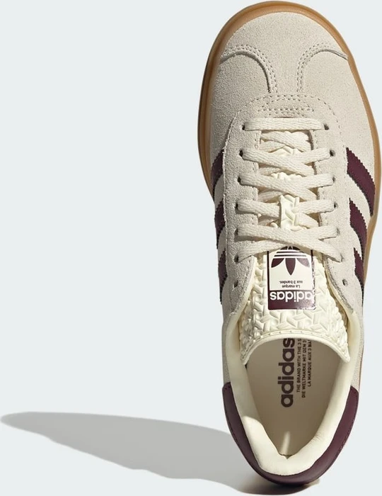 adidas Gazelle Bold cream white/maroon/gold metallic (Junior)