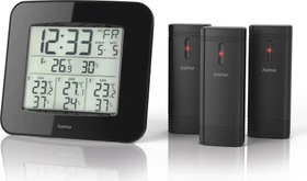 Hama EWS-Trio Funkwetterstation mit drei Sensoren schwarz, digital