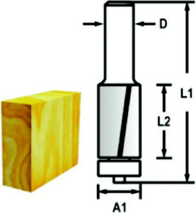 Makita Bündigfräser, (R1)9.5x(D)6x26x66.9mm, 1 Stück