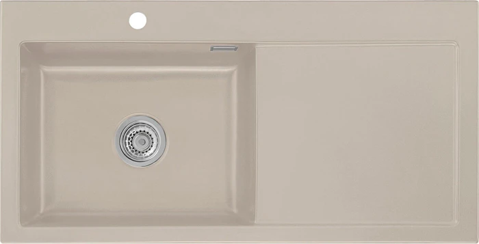 systemceram Mera 100 SL F Einbau Becken links fango