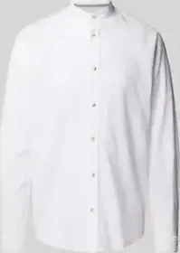 Tom Tailor Regular Fit Leinenanteil Hemd langarm weiß (Herren)