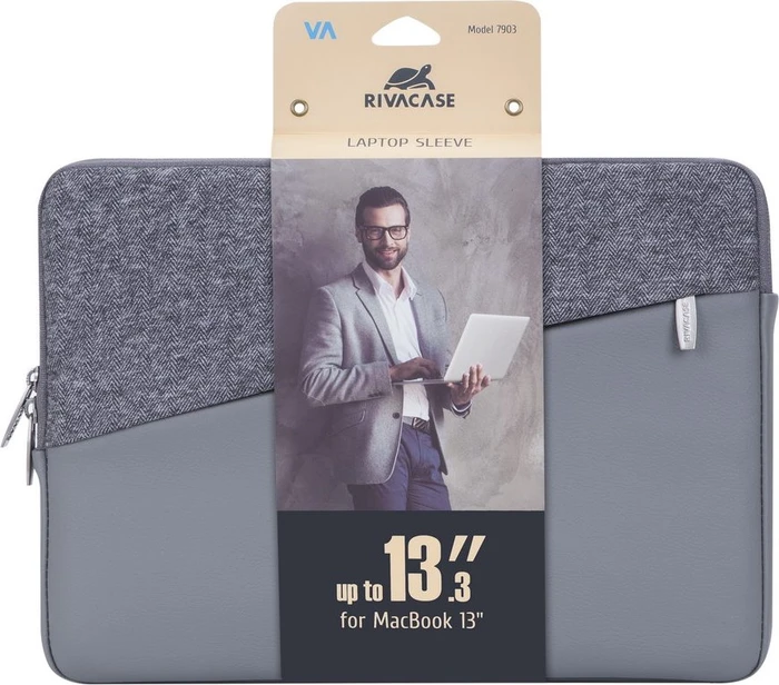 RivaCase 7903 Schutzhülle für MacBook Pro 13.3", grau
