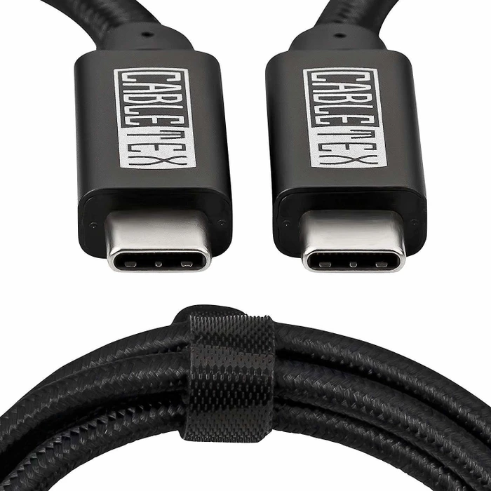 CableTex USB 3.1 Kabel schwarz, USB-C 3.1 [Stecker] auf USB-C 3.1 [Stecker], 1m