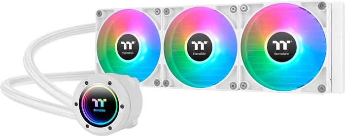 Thermaltake TH360 V2 ARGB Sync CPU Liquid Cooler Snow Edition AM3 AM4 AM5 Skt 1150 1151 1155 1156 1200 1700 2011 2066 12 V 57,05 cfm (CL-W365-PL12SW-A) Image