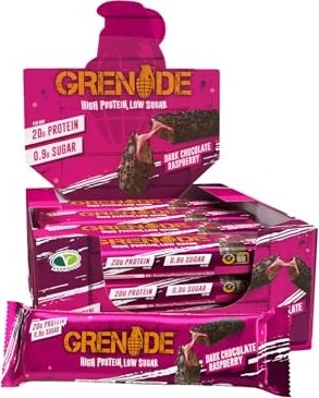 Grenade Protein Bar Dark Chocolate Raspberry 720g (12x 60g)