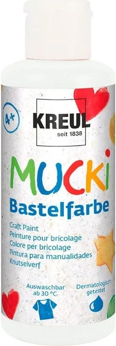 Kreul Mucki Bastelfarbe, weiß, 80ml